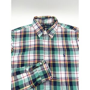 Polo Ralph Lauren Men's Sz Medium Flannel Plaid Shirt Embroidered Pony